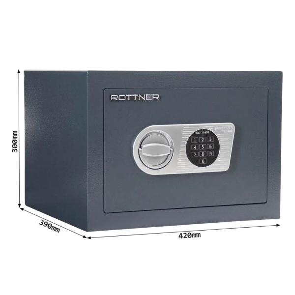 Rottner Wertschutzschrank EN0 Samoa 40 Elektronikschloss anthrazit T04850